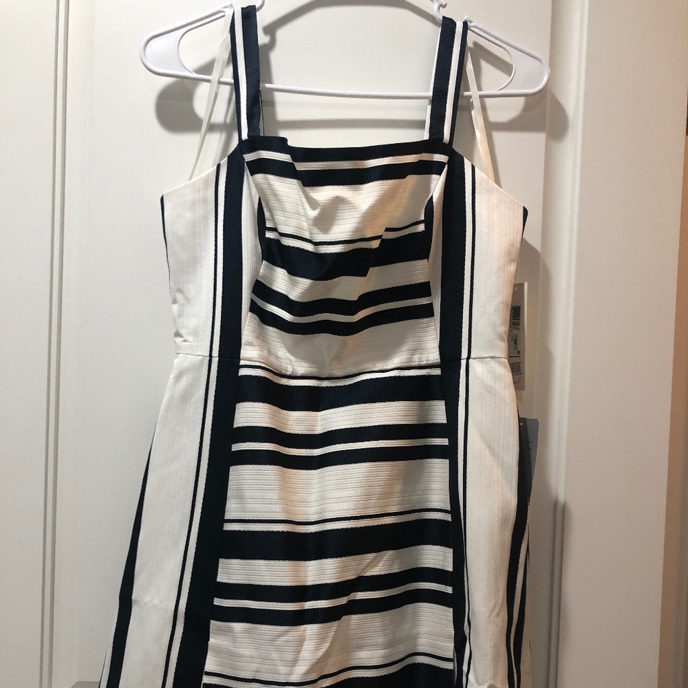 Nordstrom Eliza J blue and white stripped dress